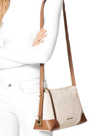 michael michael kors crosby signature messenger shoulder bag|Crosby Medium Logo Messenger Bag .